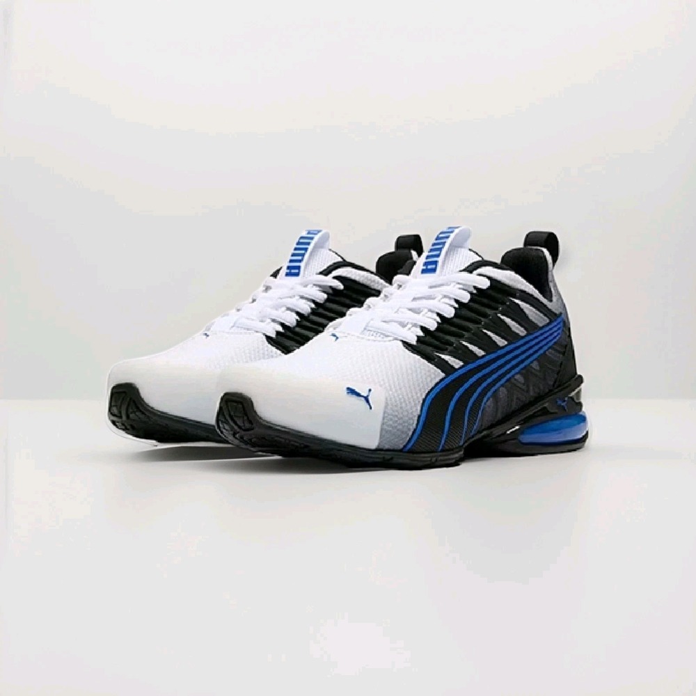 Preschool Puma Voltaic Evo Vert Fade AC - Size 1C - Puma Black-PWhite-Vivid Blue